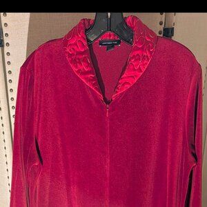 Vintage Jones of New York Mrs. Roper Style Red Valour Robe